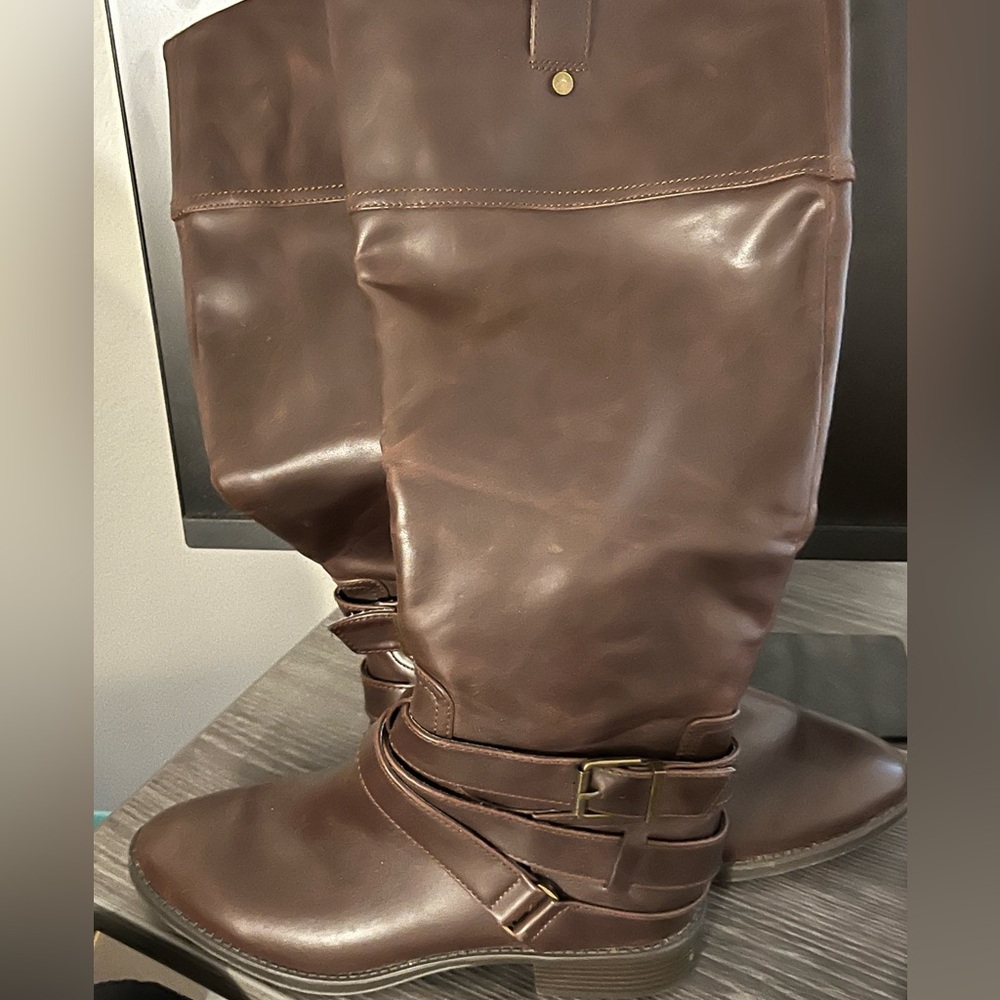 Brown Knee High Riding Boots